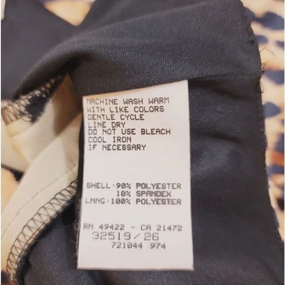 Vintage Gunne Sax Jessica McClintock Animal Print Maxi Satin Dress Size 9/10 - Picture 12 of 15